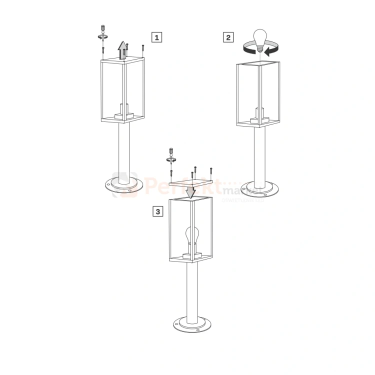 lampa zewnętrzna klasyczna Malmo IP441xE27 czarna montaż Perfekt Market.webp