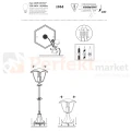 lampa zewnętrzna klasyczna stojąca IGMA IP44 czarna montaż perfektmarket.webp