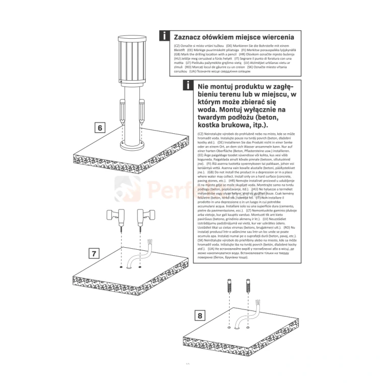 oprawa zewnętrzna klasyczna stojąca FIORD E27 montaż_1 perfektmarket.webp