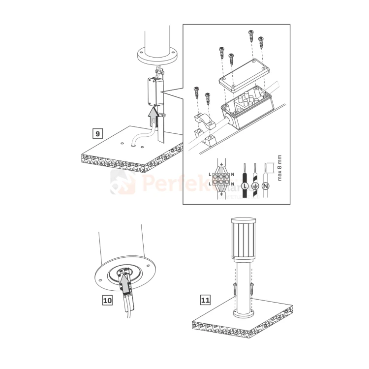 oprawa zewnętrzna klasyczna stojąca FIORD E27 montaż_2 perfektmarket.webp