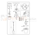 lampa wisząca zewnętrzna ogrodowa na taraz GIZA loft klasyczna montaż Perfekt Market.webp