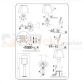 Lampa Giza stojąca ogrodowa zewnętrzna z kloszem 44cm GOLDLux 312273 montaż perfektmarket.webp