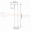 Lampa stojąca GU10 Pino 44 cm ogrodowy zewnętrzny regulowana GOLDLux 311597 wymiary perfektmarket.webp