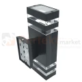 Kinkiet zewnętrzny ścienny elewacyjny VELA XL czarny 2xGU10 IP54 1 perfektmarket.webp