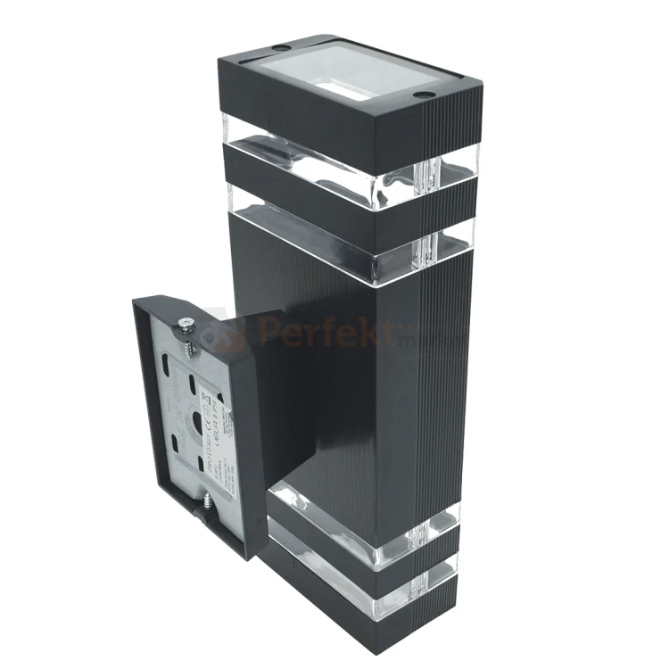Kinkiet zewnętrzny ścienny elewacyjny VELA XL czarny 2xGU10 IP54 1 perfektmarket.webp
