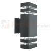 Kinkiet zewnętrzny ścienny elewacyjny VELA XL czarny 2xGU10 IP54 perfektmarket.webp