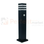 Słupek oświetleniowy ogrodowy z czujnikiem ruchu i zmierzchu PIR SAGITTA 60cm czarny E27 IP54 perfektmarket.webp