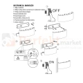 Kinkiet ścienny zewnętrzny LED PICTO 6x1W IP54 czarny montaż perfektmarket.webp