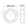 oprawa ścienno sufitowa LIBRA IP54 czarna uniwersalna 4000K wymiary Perfektmarket.webp