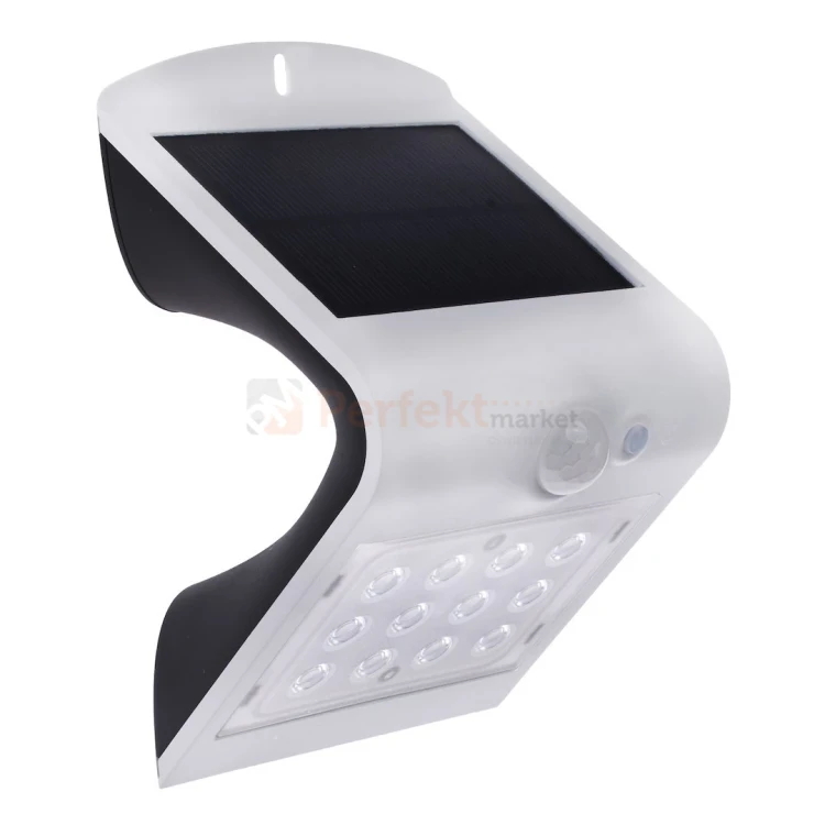 Lampa solarna kinkiet LED z czujnikiem Butterfly biały 1,5W EKO8817 4 perfektmarket.webp