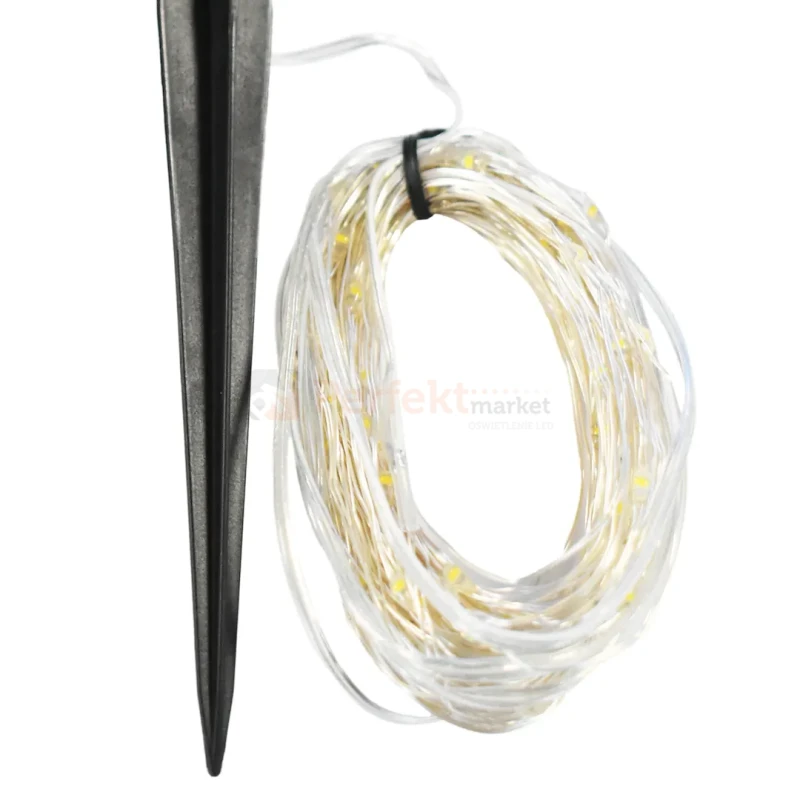 Milagro girlanda ogrodowa solarna MICRO LED 15m 150 LED czarna IP44 EKO0624