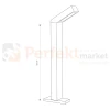 Lampa ogrodowa słupek LHOTSE I LED 4448 Nowodvorski wymiar perfektmarket.webp