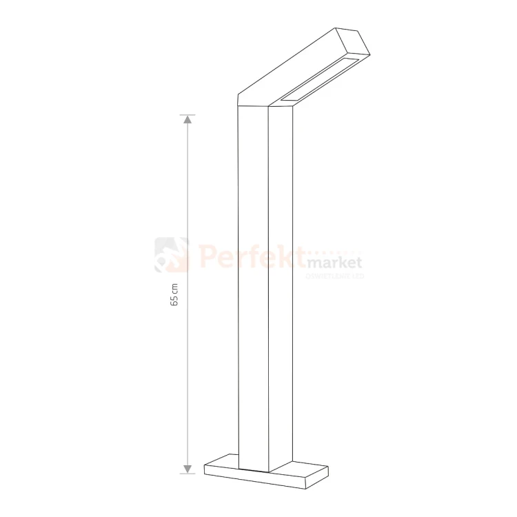 Lampa ogrodowa słupek LHOTSE I LED 4448 Nowodvorski wymiar perfektmarket.webp