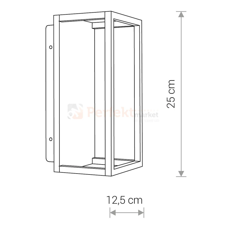 Lampa ścienna LED kinkiet zewnętrzny Symmetry I LED 8176 Nowodvorski wymiary perfektmarket.webp