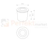 Nowodvorski oprawa najazdowa gruntowa CIRCLET LED 3W 120lm 3000K IP65 okrągła czarna 8163 wymiar perfektmarket.webp