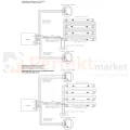 sterownik schodowy do taśm LED cyfrowych 6w1 5-24V uniwersalny ELEGANT FS40 schemat podłączenia 1 perfektmarket.webp