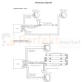 sterownik schodowy do taśm LED cyfrowych 6w1 5-24V uniwersalny ELEGANT FS40 schemat podłączenia perfektmarket.webp
