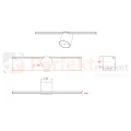 Kinkiet Modern Slim 40 cm czarny LED 3000K perfektmarket (1).webp