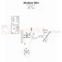 Modern slim m kinkiet 40cm złoty 3000K LP-777_1W m GD Light Prestige perfektmarket.webp