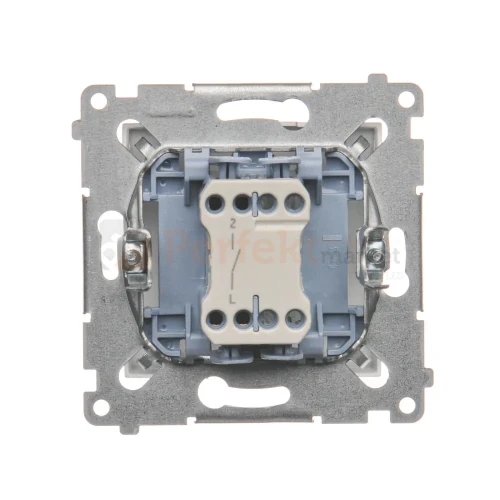 DW1.01_43 Łącznik jednobiegunowy, (moduł), 10AX, szybkozłącza, srebrny mat, metalizowany perfektmarket (1).webp