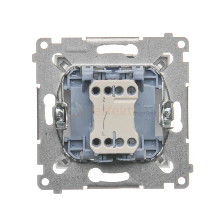 DW1.01_43 Łącznik jednobiegunowy, (moduł), 10AX, szybkozłącza, srebrny mat, metalizowany perfektmarket (1).webp