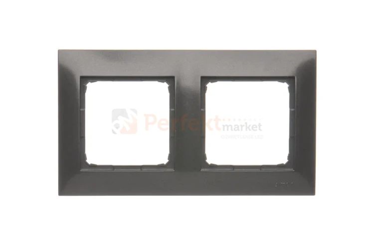DR2_48 Ramka 2- krotna, antracyt, metalizowany Simon 54 perfektmarket.webp