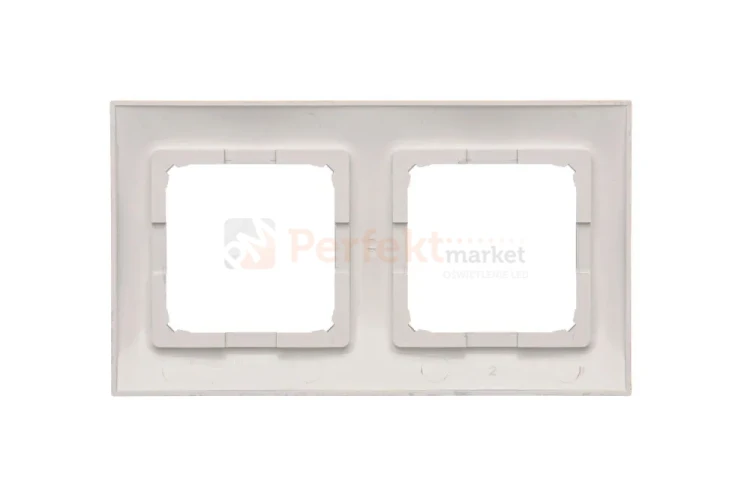 DR2_43 Ramka 2- krotna, srebrny mat, metalizowany Simon 54 perfektmarket.webp