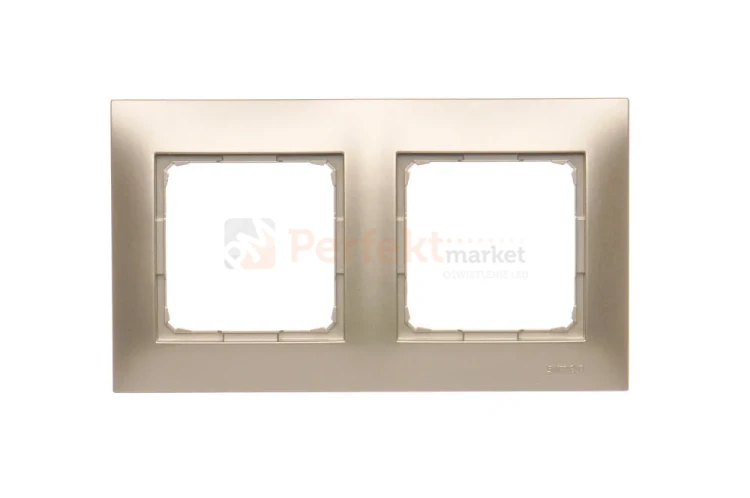 DR2_44 Ramka 2- krotna, złoty mat, metalizowany Simon 54 perfektmarket.webp