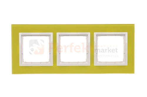 DRN3_90 Ramka 3- krotna szklana, limonkowy sorbet Simon 54 perfektmarket (2).webp