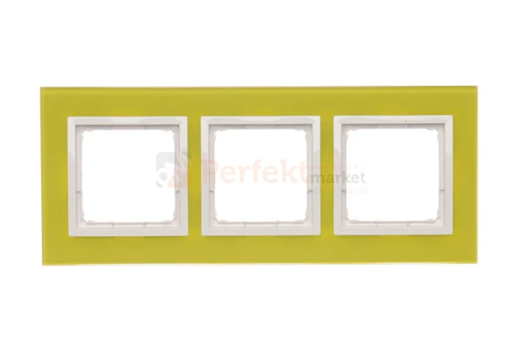 DRN3_90 Ramka 3- krotna szklana, limonkowy sorbet Simon 54 perfektmarket (2).webp