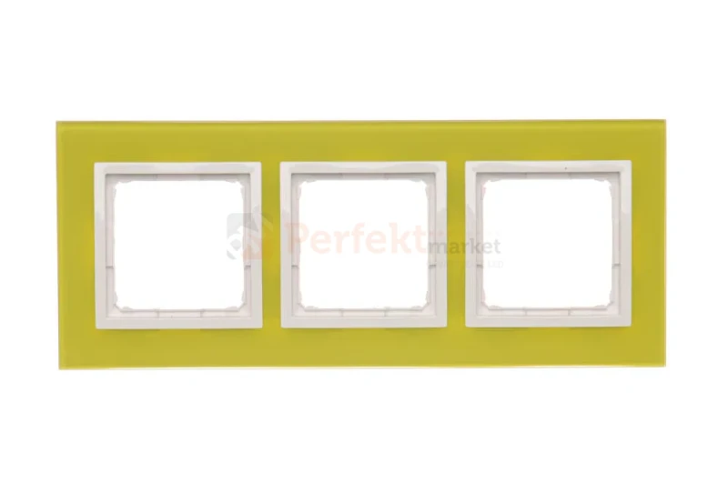 DRN3_90 Ramka 3- krotna szklana, limonkowy sorbet Simon 54 perfektmarket.webp