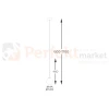 lampa wisząca kula złota ARCTURUS Zuma Line P0574-01F-F7AA wymiary perfektmarket.webp