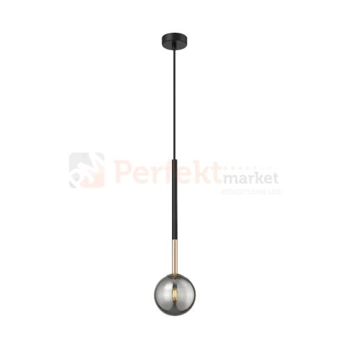 Lampa wisząca ARCTURUS czarno złota szklana kula dymiona Zuma Line P0574-01F-SDFZ perfektmarket (2).webp