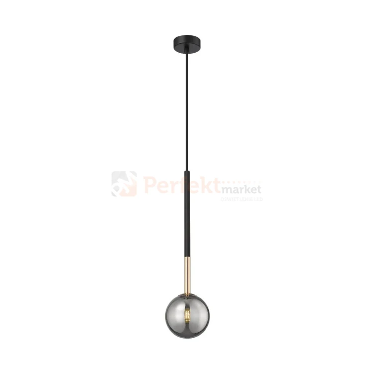 Lampa wisząca ARCTURUS czarno złota szklana kula dymiona Zuma Line P0574-01F-SDFZ perfektmarket (2).webp