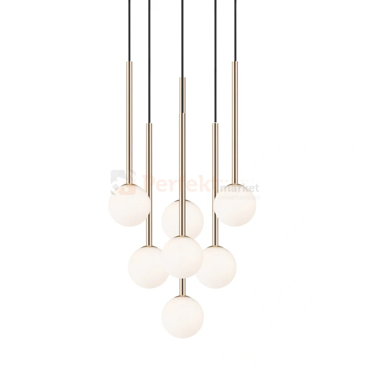 lampa wisząca złota białe kule do salonu Zuma Line ARCTURUS P0574-07F-F7AA detail perfektmarket.webp