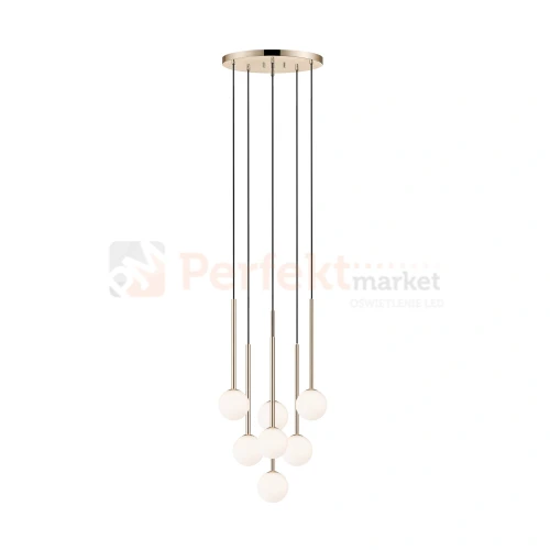 lampa wisząca złota białe kule do salonu Zuma Line ARCTURUS P0574-07F-F7AA perfektmarket.webp