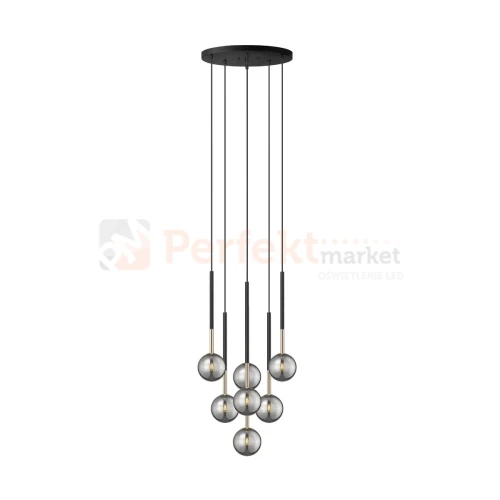 Lampa wisząca ARCTURUS czarno złota szklane kule Zuma Line P0574-07F-SDFZ perfektmarket (3).webp