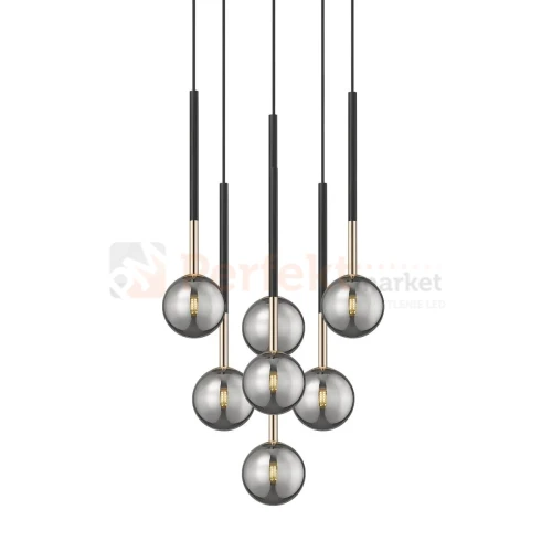 Lampa wisząca ARCTURUS czarno złota szklane kule Zuma Line P0574-07F-SDFZ perfektmarket (1).webp