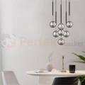 Lampa wisząca ARCTURUS czarno złota szklane kule Zuma Line P0574-07F-SDFZ perfektmarket.webp