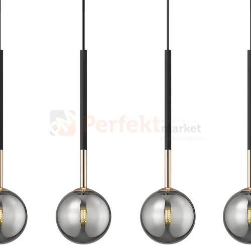 Lampa wisząca ARCTURUS czarno złota szklane kule Zuma Line P0574-04D-SDFZ perfektmarket (3).webp