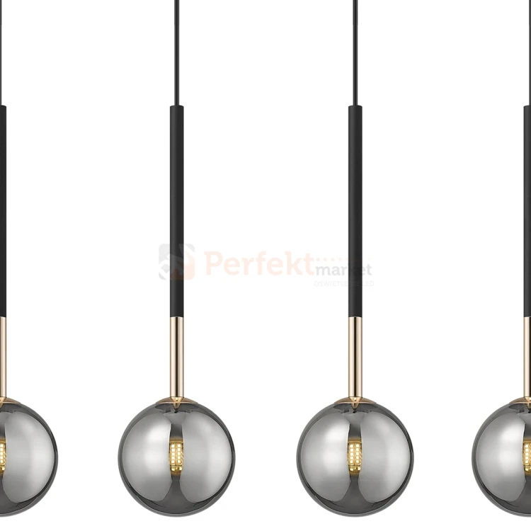 Lampa wisząca ARCTURUS czarno złota szklane kule Zuma Line P0574-04D-SDFZ perfektmarket (3).webp