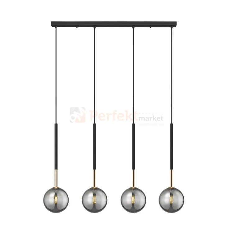 Lampa wisząca ARCTURUS czarno złota szklane kule Zuma Line P0574-04D-SDFZ perfektmarket (1).webp