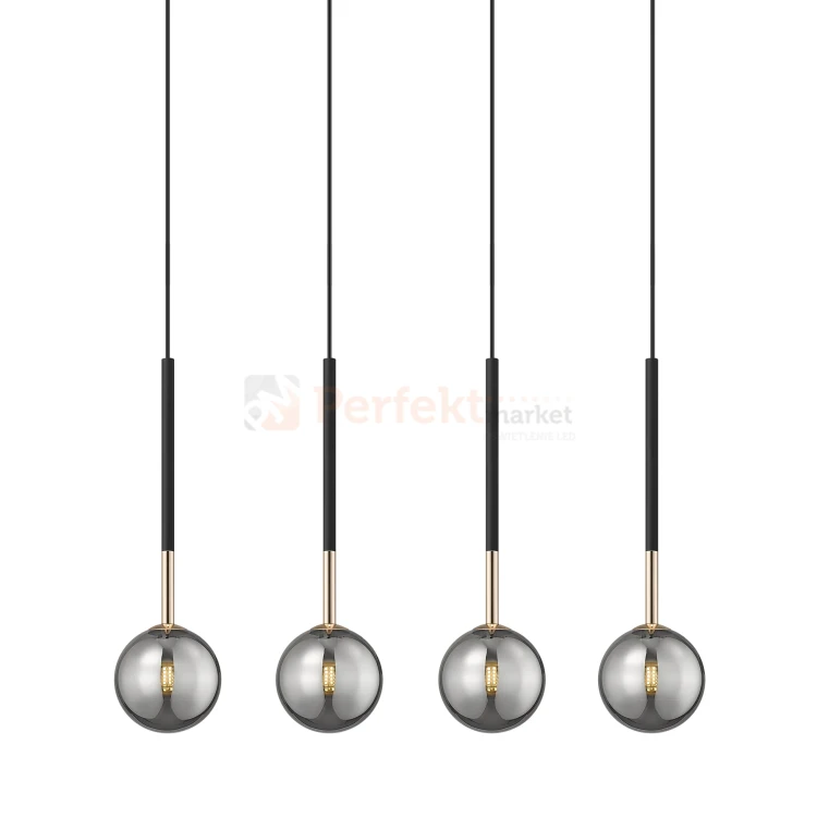 Lampa wisząca ARCTURUS czarno złota szklane kule Zuma Line P0574-04D-SDFZ perfektmarket (4).webp