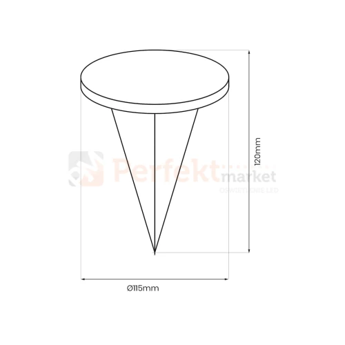 Lampa ogrodowa solarna gruntowa wbijana Deck 3000K IP44 perfektmarket.webp
