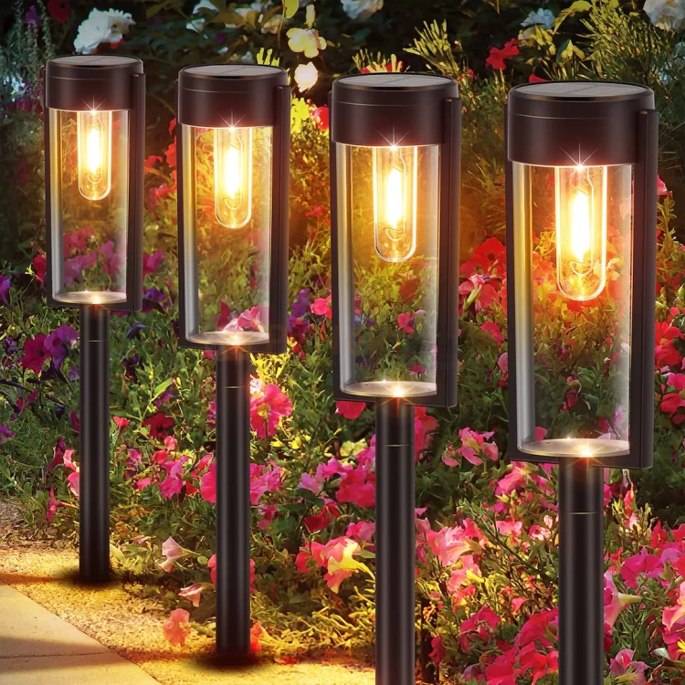 Lampa ogrodowa solarna słupek PATH 3000K IP44 - 2 sztuki EKO1454 perfektmarket (3).webp