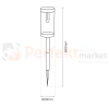 Lampa ogrodowa solarna słupek PATH 3000K IP44 - 2 sztuki EKO1454 perfektmarket (1).webp
