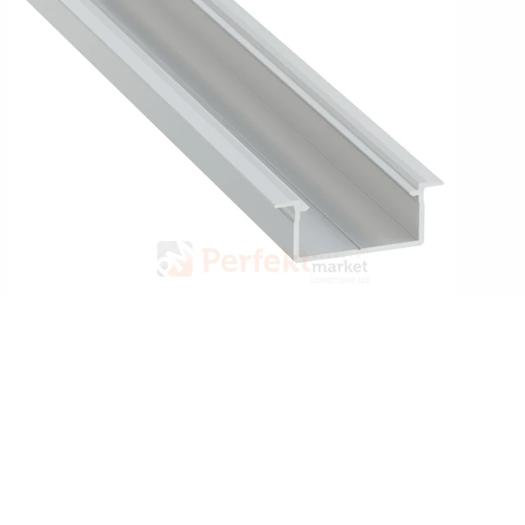 Profil do taśm LED GEMI na 2 taśmy LED wpuszczany srebrny anodowany perfektmarket.webp