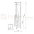 Lampa wisząca LASER VII BLACK 8920 7x49 cm Nowodvorski czarna perfektmarket.webp