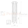 Lampa wisząca LASER VII BLACK 8920 7x49 cm Nowodvorski czarna perfektmarket.webp