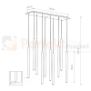 Lampa wisząca LASER X BLACK 8923 10x49 cm Nowodvorski czarna perfektmarket.webp